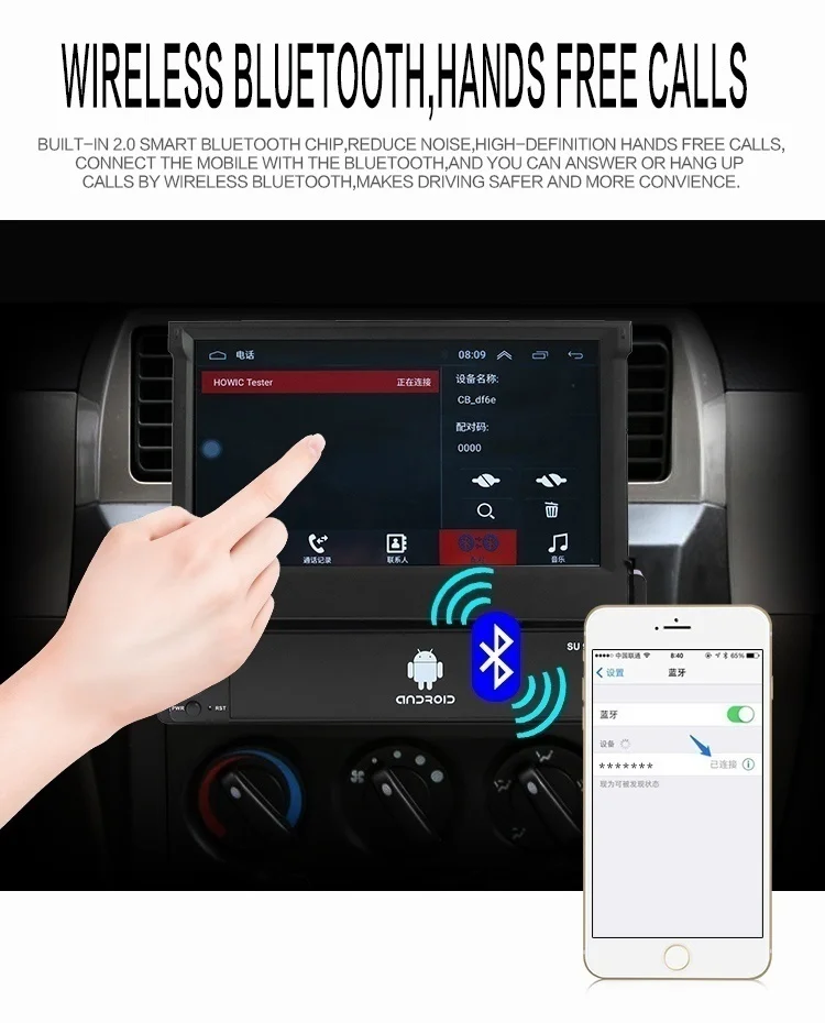 1din Android 8,1 четырехъядерный автомобильный gps-навигатор 7 ''Universa радио WiFi Bluetooth MP5 Мультимедиа+ камера
