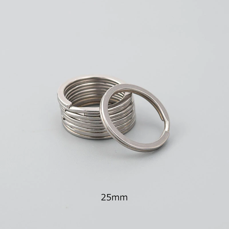 10/20Pcs Stainless Steel Hole Key Ring Chain 20/23/25/28/30/33/35mm Women Round Split Cute Keychain Gifts For Men | Дом и сад