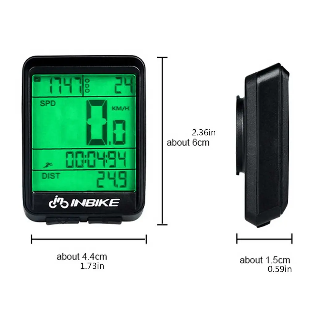 

Bicycle Stopwatch Cadence Speed Sensor English Black Shell Wireless Stopwatch Speedometer Riding Equipment