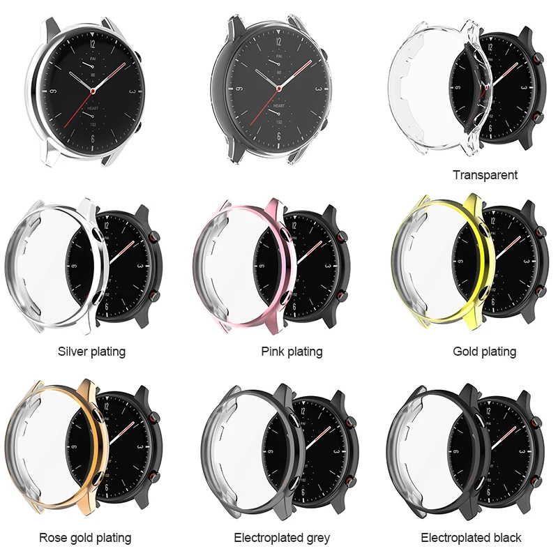 

Soft TPU Full Protector Case Cover For Amazfit GTR 2 Watch Edge Frame Shell Protect Bumper For Xiaomi Huami Amazfit GTR2