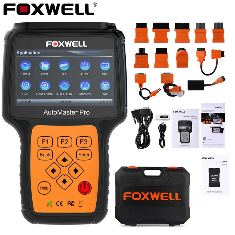 FOXWELL NT644 PRO полный Системы OBD2 сканер ABS SRS передачи DPF EPB масла сброса инструмент диагностики ODB2 OBD 2 Автомобильные сканер