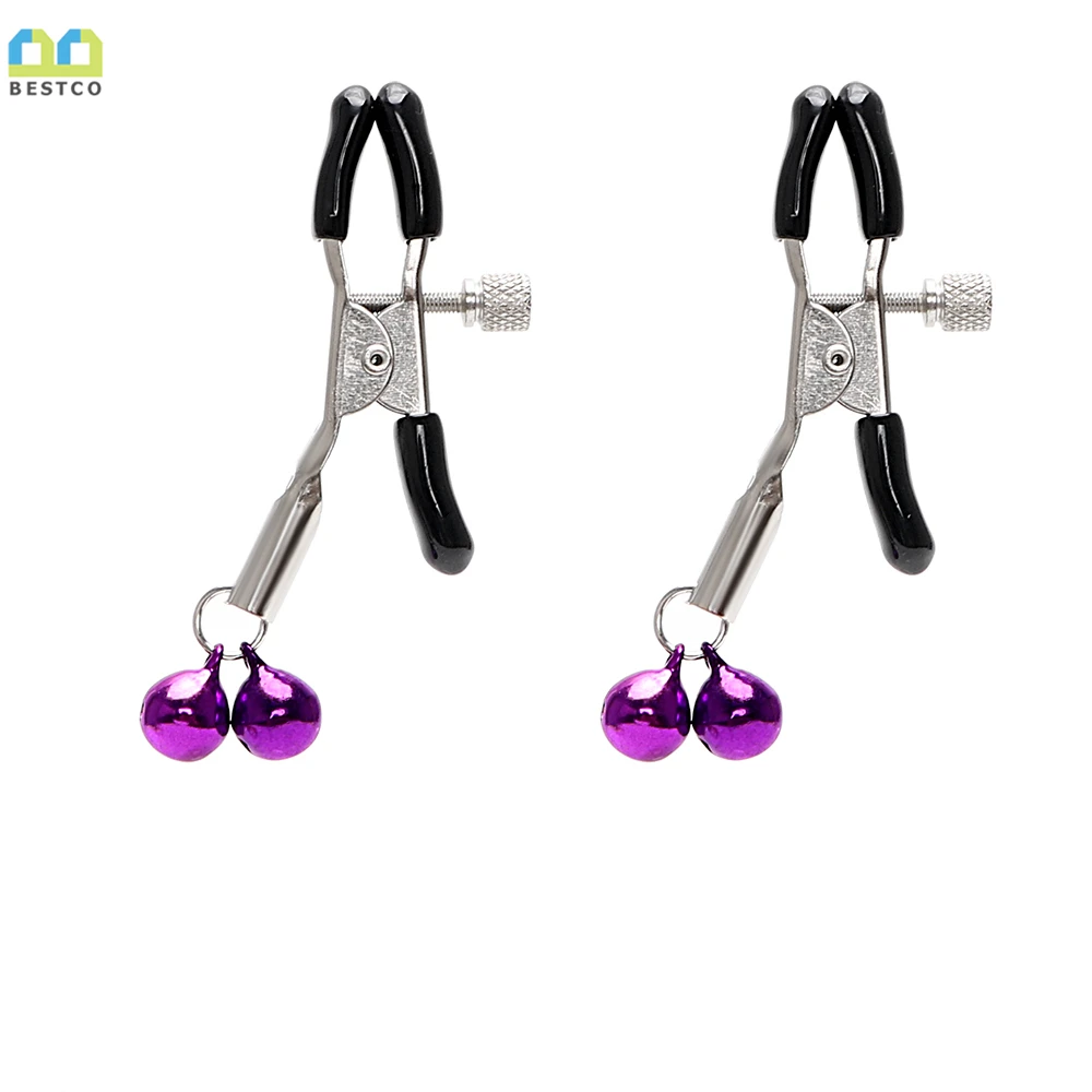 Сосковые зажимы Bestco с колокольчиками Новинка грудь клитор массаж флирт