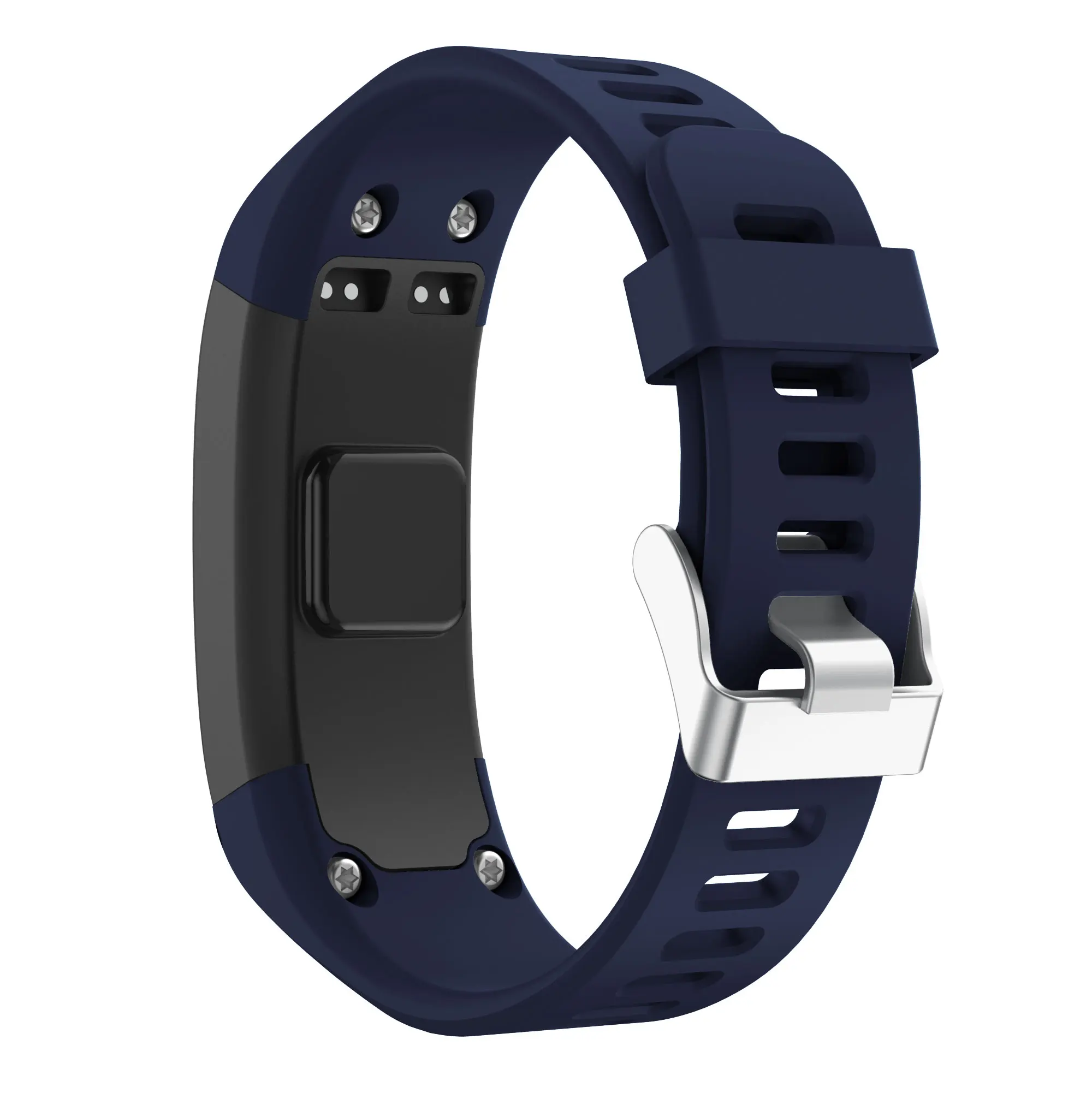 Midnight blue YAYUU совместимый ремешок для Garmin Vivosmart HR+ с металлической пряжкой ремешок для часов водонепроницаемый стойкий ремешок - Цвет: Midnight blue