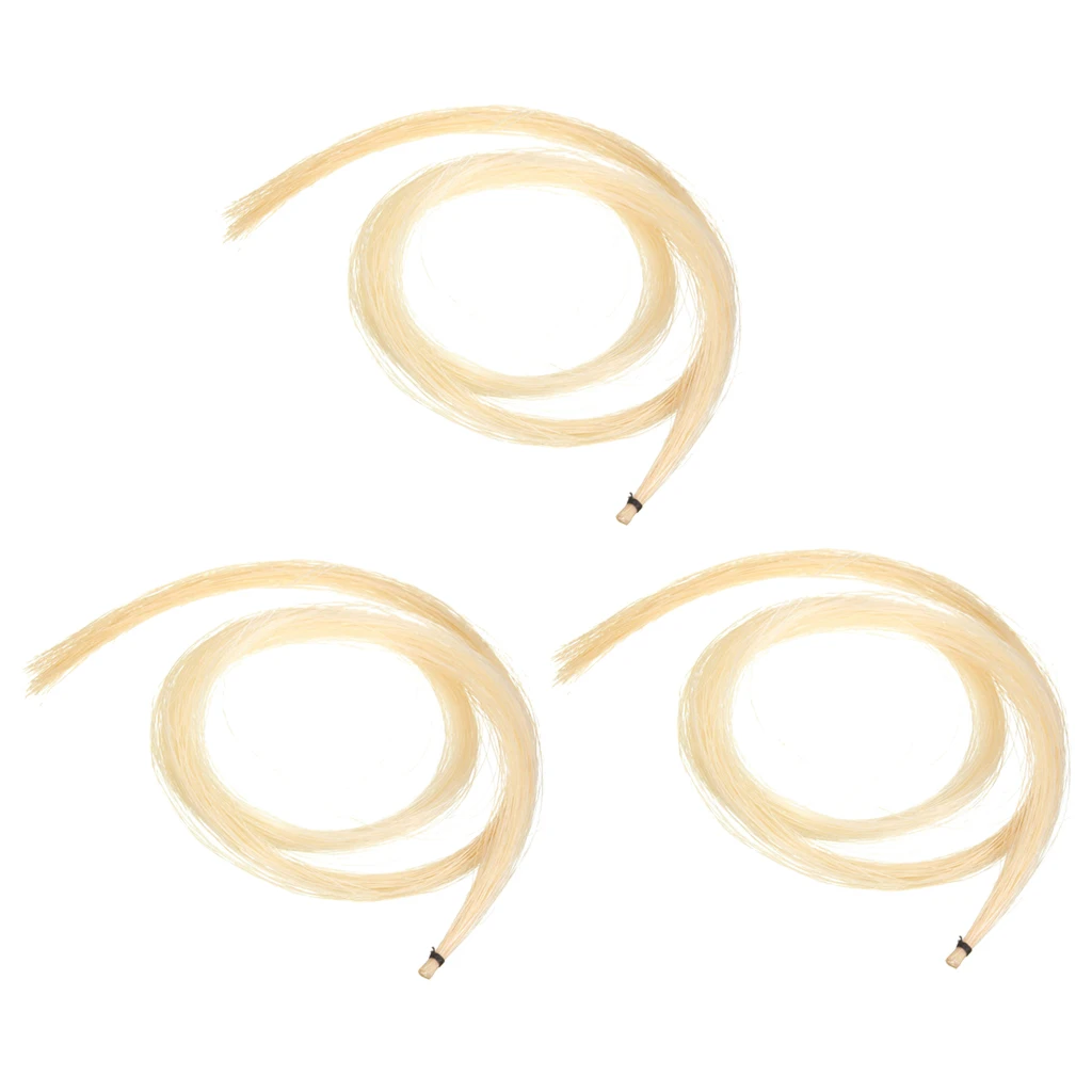 3 Хэнк 78 см скрипка бант волос белый конский хвост для скрипки Виолончель