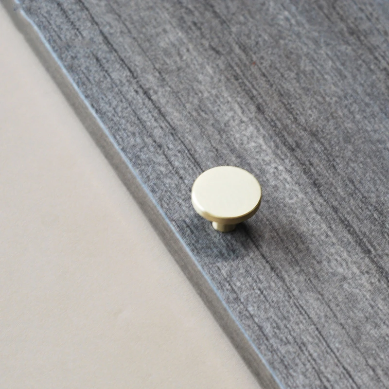 Ручки и ручки для шкафа из чистой меди золотые простые круглые латунные ящиков