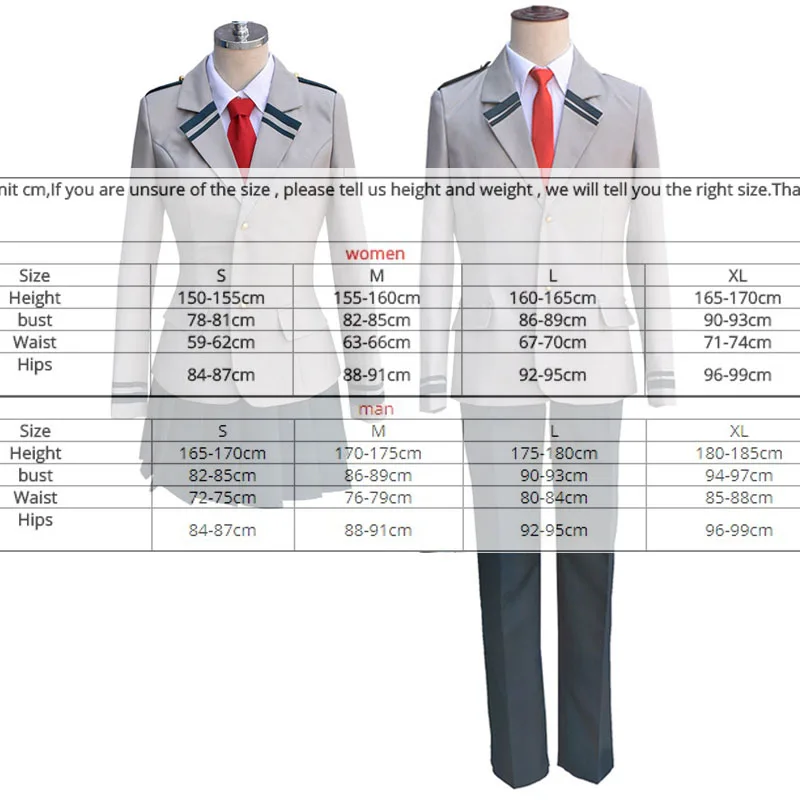 

Anime Boku No Hero Academia Midoriya Izuku Bakugou Katsuki Gray My Hero Academia OCHACO URARAKA School Uniform Cosplay Costumes
