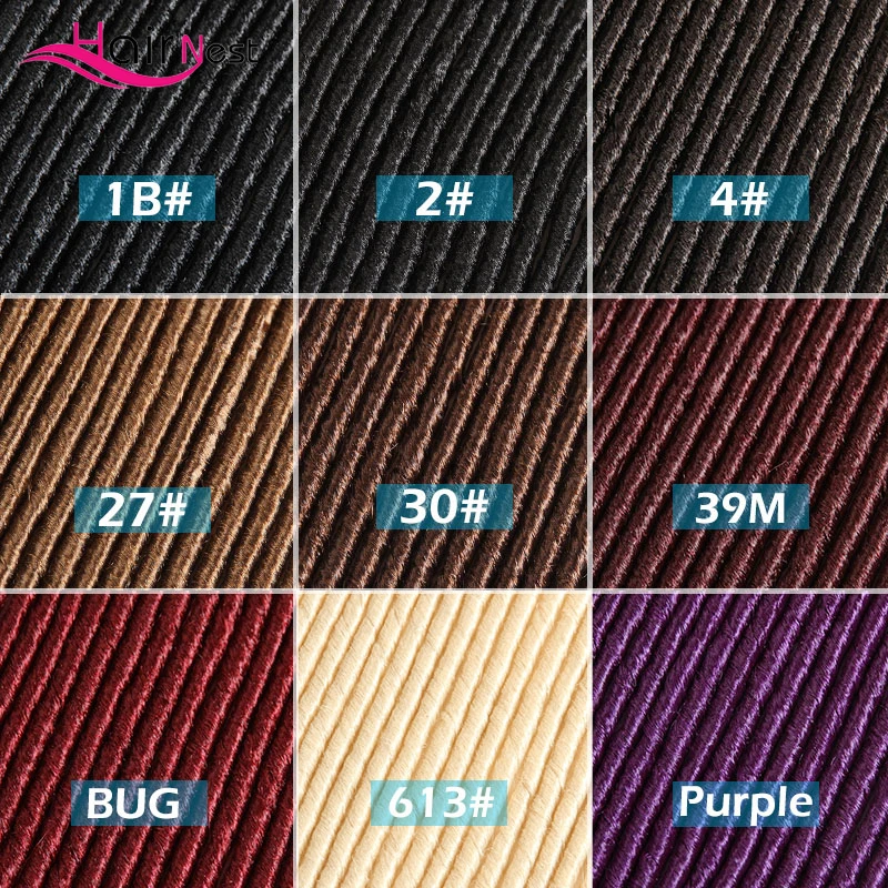 

Hair Nest 18 Inch Faux Curly Locs Crochet Hair Braiding Hair Extension Synthetic Braiding Hair Soft Straight Dreadlocks Crochet