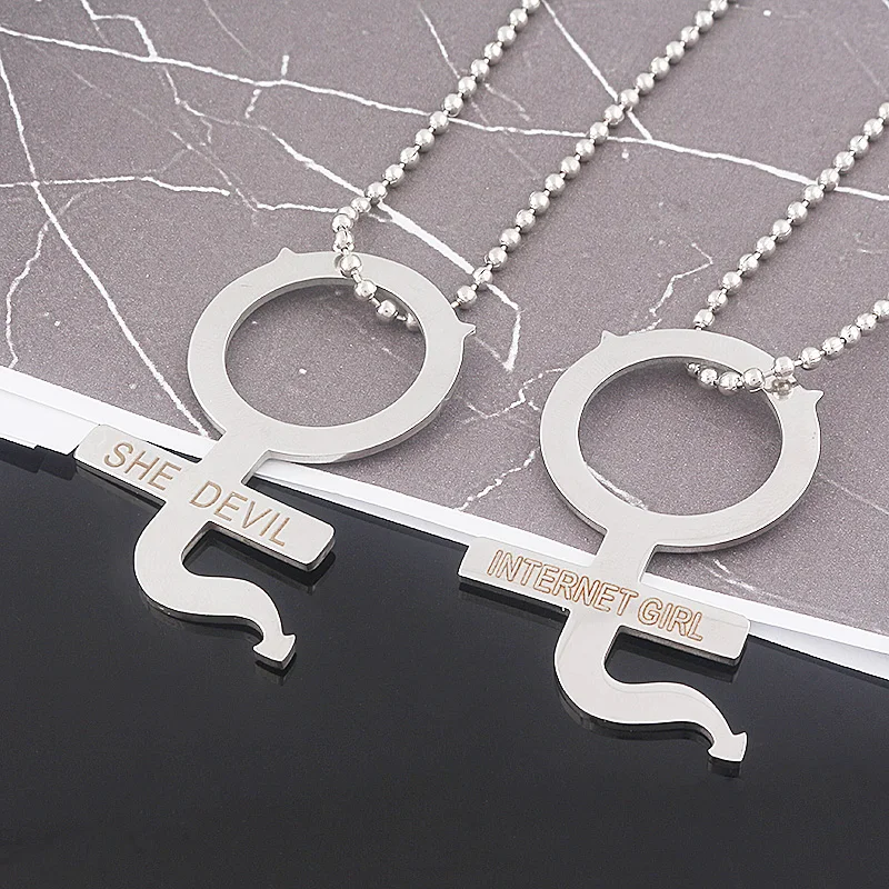 Женское Ожерелье из нержавеющей стали в готическом стиле | Украшения и