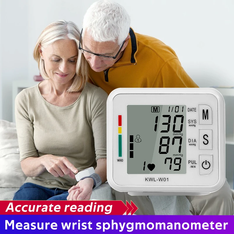 

Wrist Blood Pressure Monitors Digital LCD Display BP Meter Household Sphygmomanometers Household Health Tonometer Tensiometer