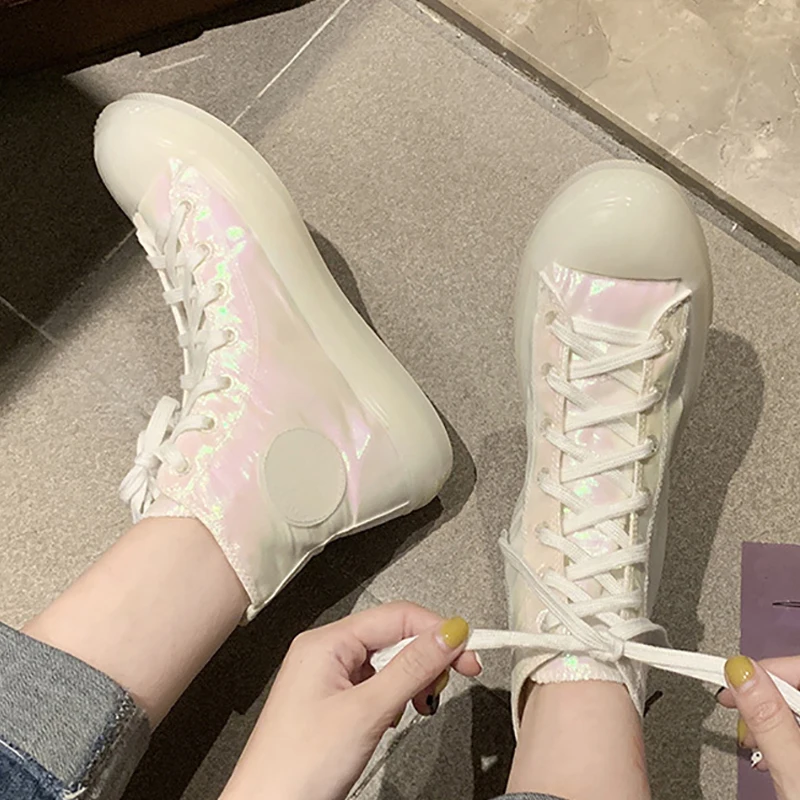 Женские кроссовки с лазерным градиентом брендовые прозрачные кеды из силикагеля