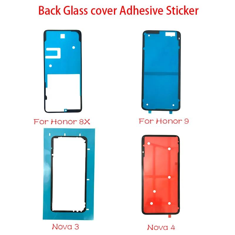 

2pcs/lot Back Battery Cover Door sticker Adhesive glue tape For Huawei Honor 9 10 8X 9X 20 20i Nova 3 4 30 P30 Pro P10 P20 Lite