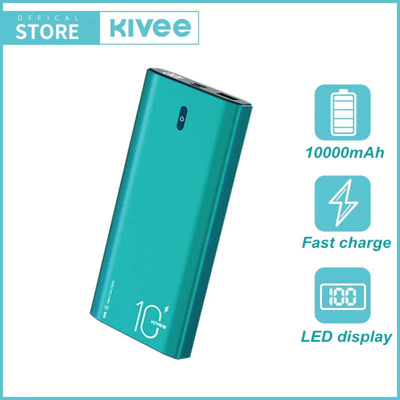 

KIVEE PT06D Power Bank For iPhone Fast Charge Powerbank External Battery Portable Charge Quick Charge Poverbank For All Phone