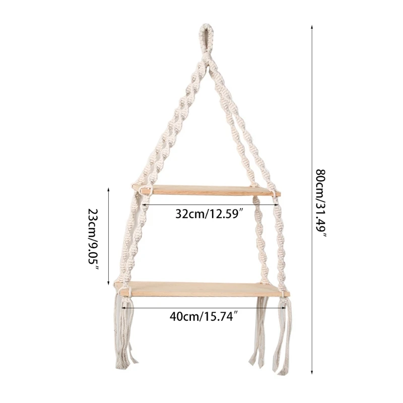 

Nordic Bohemian Long Tassel Tapestry Storage Rack Hand-woven Mural Wall Hanging Decorative Crafts for Living Room Natural J60C