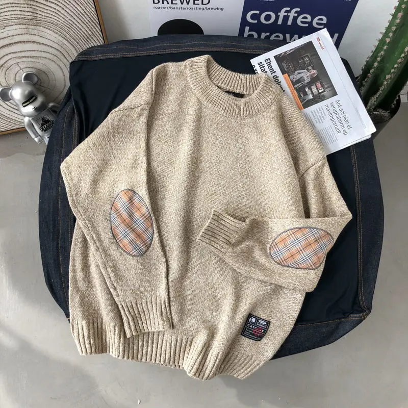 

Knitted jacket trend men's sweater personalized thick autumn and winter 2021 new loose Japanese Vintage sweater