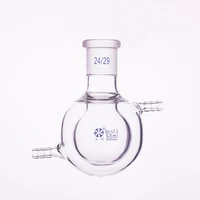 double deck spherical single necked round bottom flaskcapacity 50mljoint 2429mezzanine jacketed reactor bottle