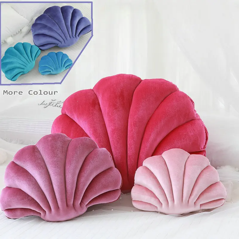 

Fairy Home Luxury Decor Shell Pillow princess's Fantastic Velvet Pillow Sea Shell Home Decor Bed Sofa Cushion Decoration Gift