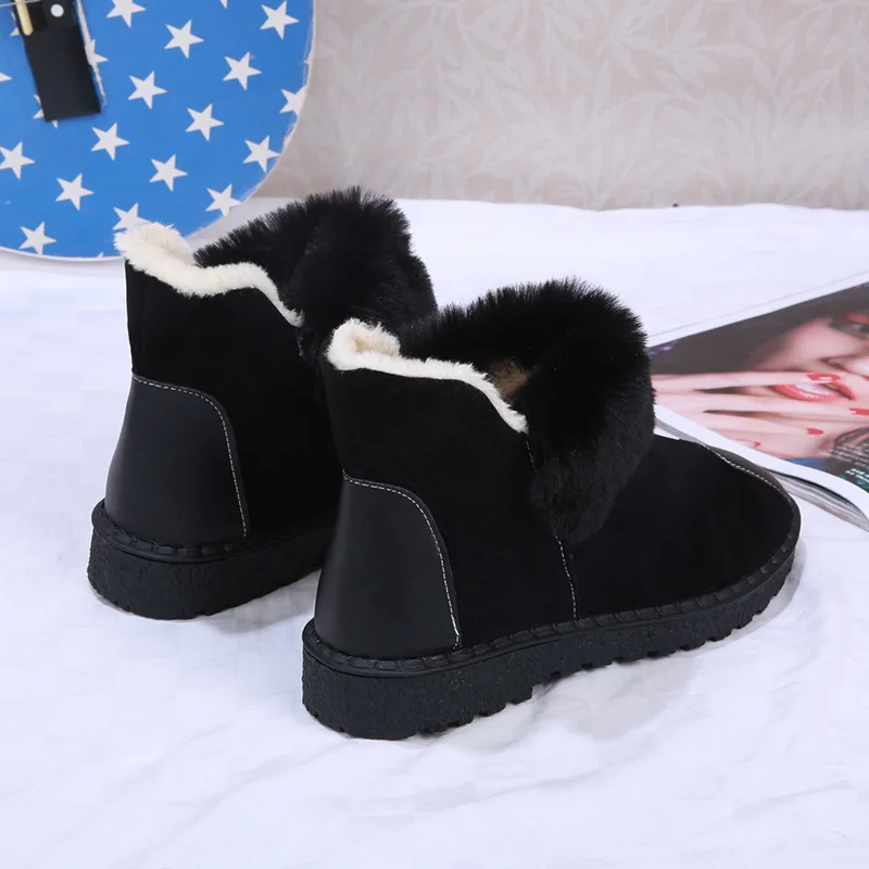 

Women Boots Warm Winter Women Shoes Faux Suede Ankle Boot For Woman Botas Mujer Plush Non-slip Snow Boot Casual Chaussures Femme