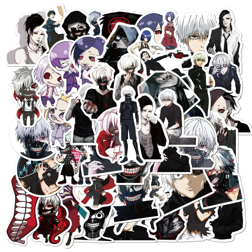 

10/50pcs Japan Anime Tokyo Ghoul Sticker Graffiti for Luggage Laptop Skateboard Bicycle Decal Pegatinas Stickers Children Gift