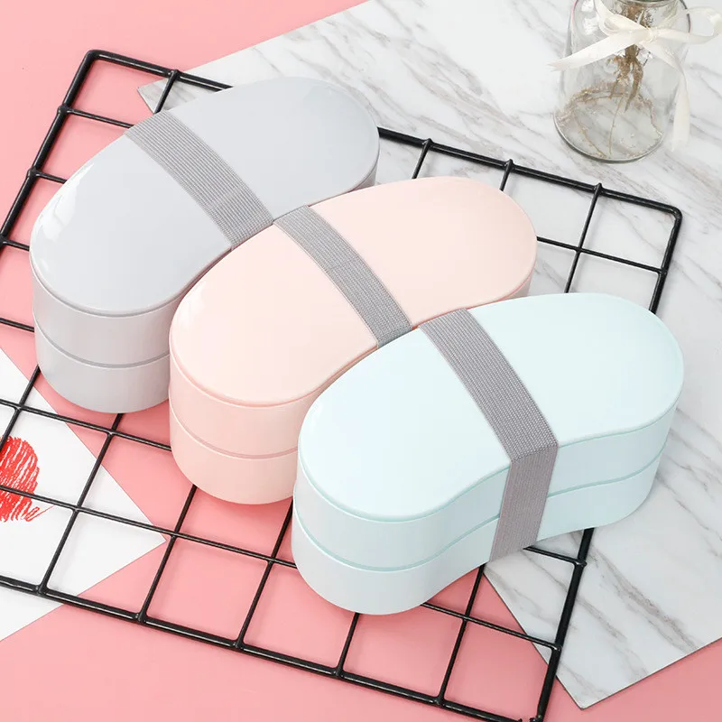 Небольшой пластиковый Ланч-бокс без бисфенола А в японском стиле для фруктового