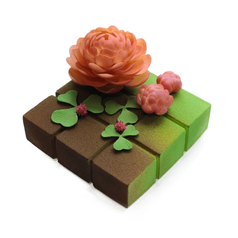 Квадратная форма для торта в форме Куба силиконовая мусса выпечки поднос