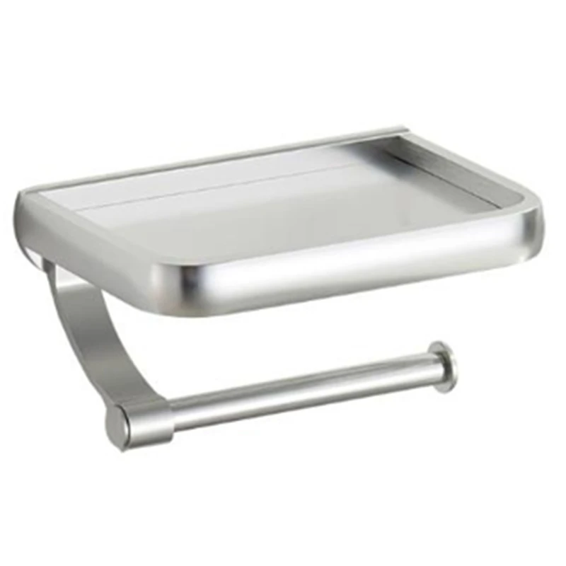 Качественный держатель для туалетной бумаги с полкой антикоррозийный