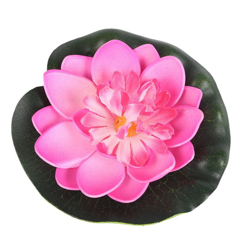 10cm 5PCS 1 шт., 1 шт., Заводские цветы, растения, водяная Лилия, искусственный плавающий Лотос, сад, искусственный букет для украшения свадьбы - Цвет: 10cm 5PCS