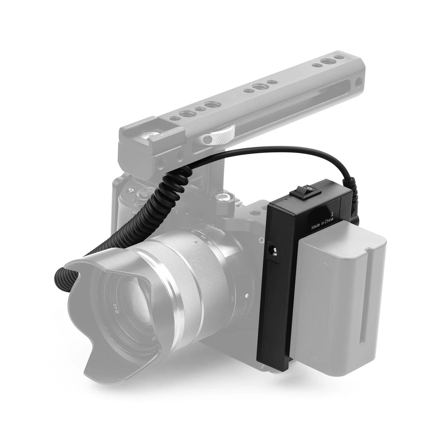 

NP-F970 F750 Battery Plate Holder Adapter with EN-EL15 Dummy Battery Coupler for Nikon D7000/D800/D800E Cameras