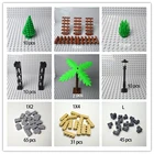 Строительные блоки DlY, аксессуары для города, военное оружие, зеленый куст, цветок, трава, дерево, растения, домашние игрушки, кирпичи, совместимы с любыми брендами