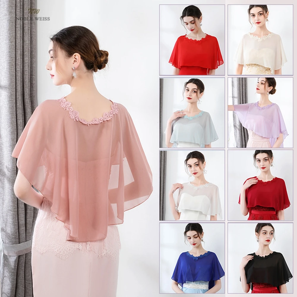 

Chiffon Wedding Wrap Appliques Bridal Wrap Wedding Cape