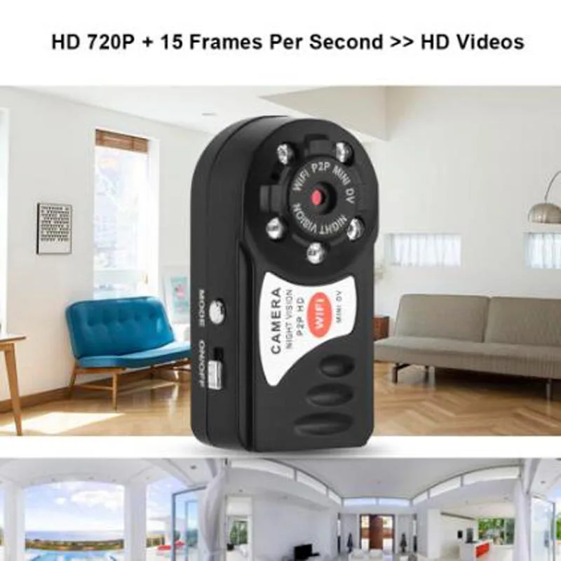 HD 720P Mini Camera Wifi P2P Infrared Night Vision Small DV DVR Wireless IP Cam Video Camcorder Recorder Base Holder | Автомобили и