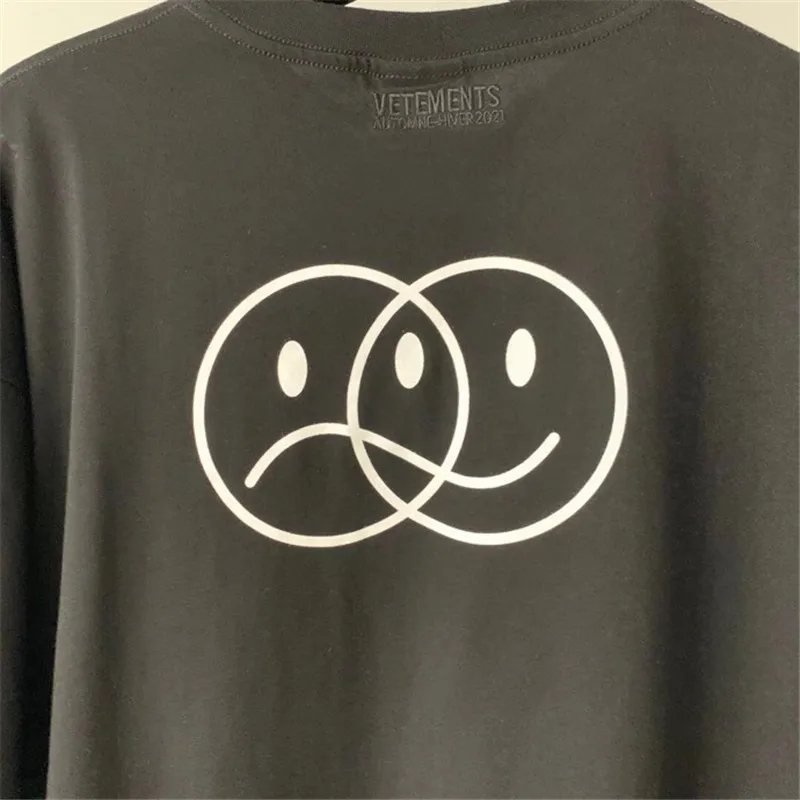 Большие размеры магазин вещей не счастливая грустная футболка для мужчин и