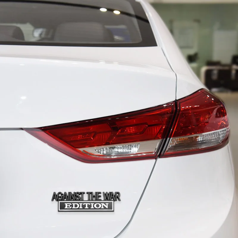 Автомобильный стикер "Против войны" для VW Golf 4 Ford Focus 3 Toyota Auris Seat Exeo Bmw E46 и других.