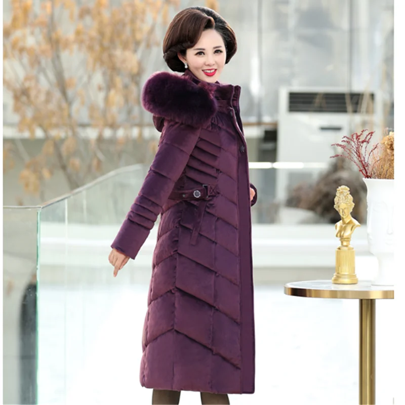 Женское зимнее пальто золотистого цвета вельветовые пуховые хлопковые парки