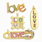 OCESRIO DIY радуга любовь Pandent маленькая овальная любовь солнце кулон принадлежности для ручной работы ювелирных изделий Аксессуары pdta117