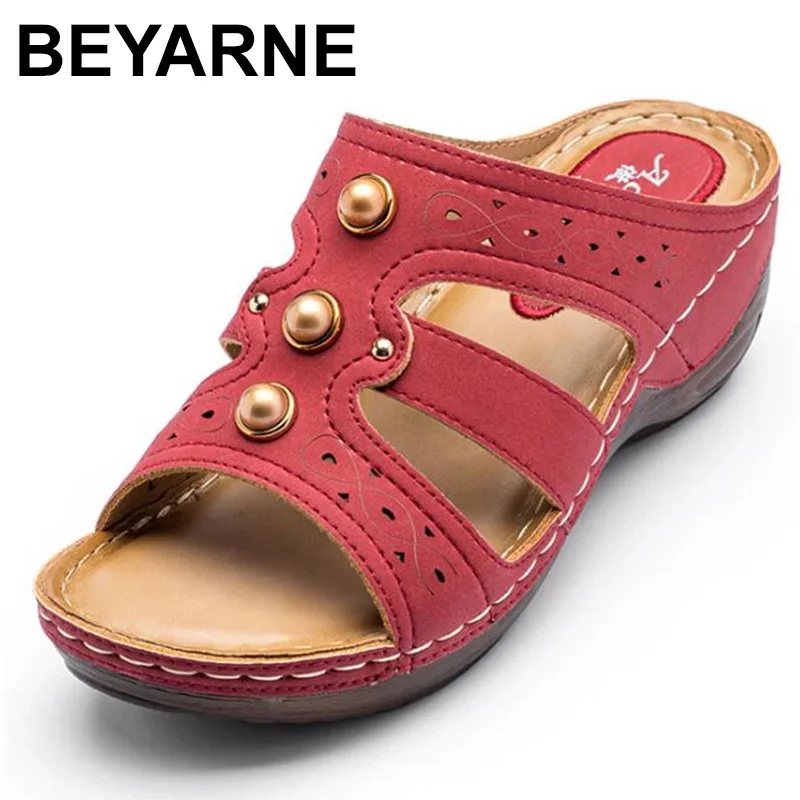 

BEYARNE Woman Sandals Ladies Flat Wedges Platform Shoes Woman Fashion Casual Female Summer Sandals Open Toe 2021 Sandalias Mujer