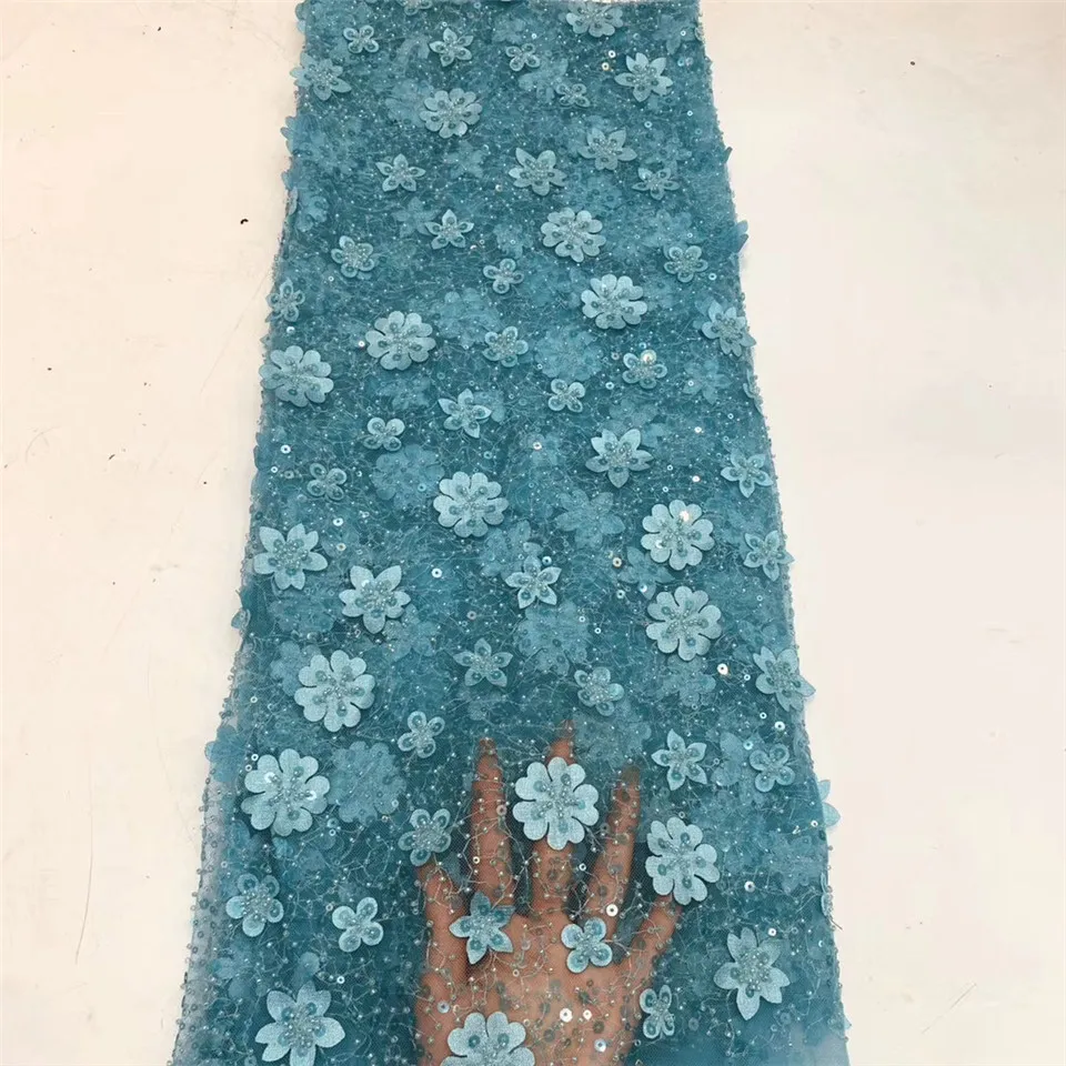 

Nigeria Lace Fabric 2021 High-quality Beaded Lace Fabric Africa Nigeria Women Lace Fabric ZX3673