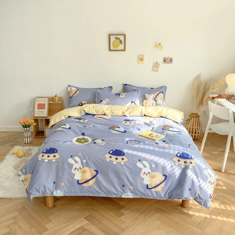 

Комплект постельного белья с рисунком кролика, пододеяльник 220x240 с наволочкой, пододеяльник 175x220, простыня
