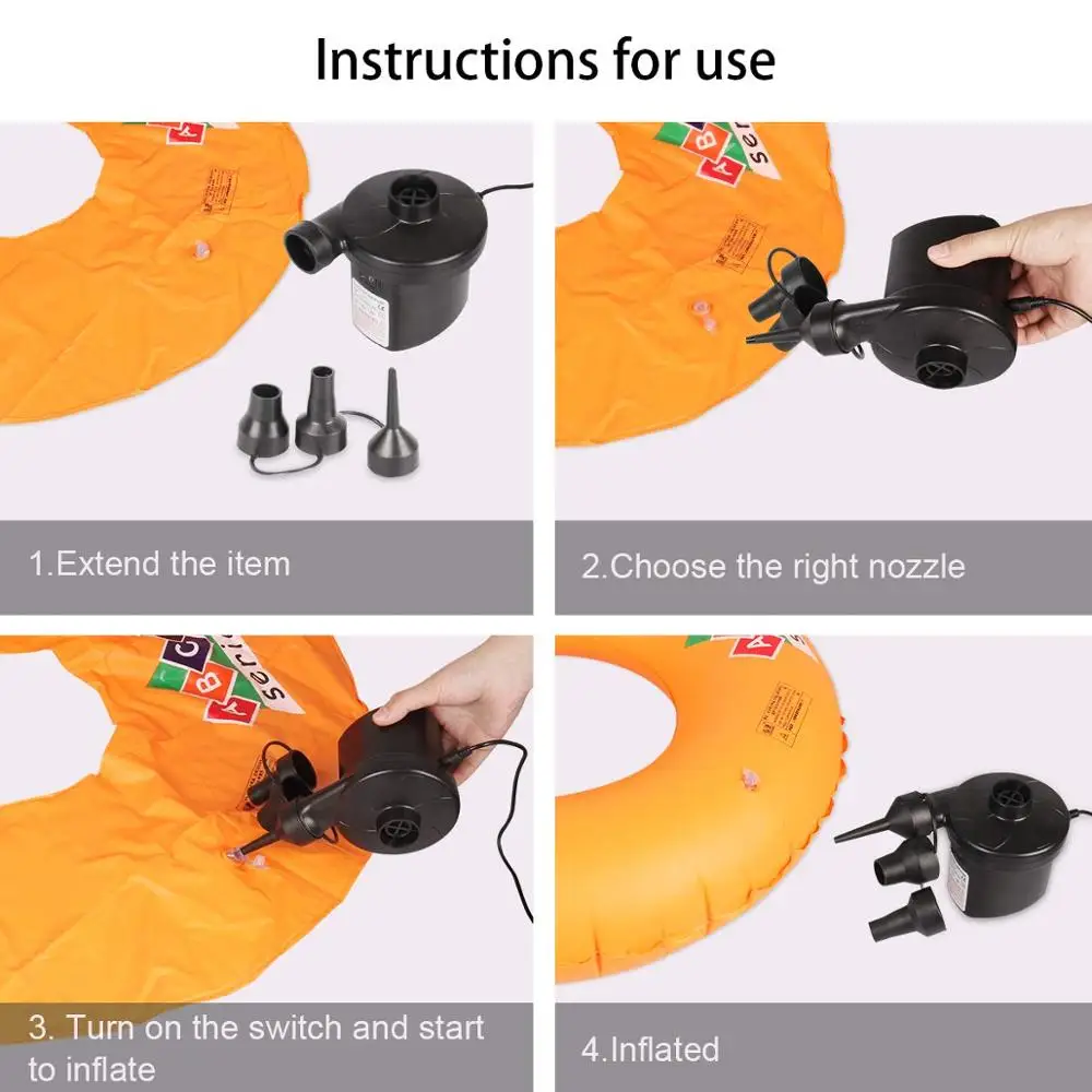 ЕС вилка бытовой электрический воздушный насос надувать дефлект насосы