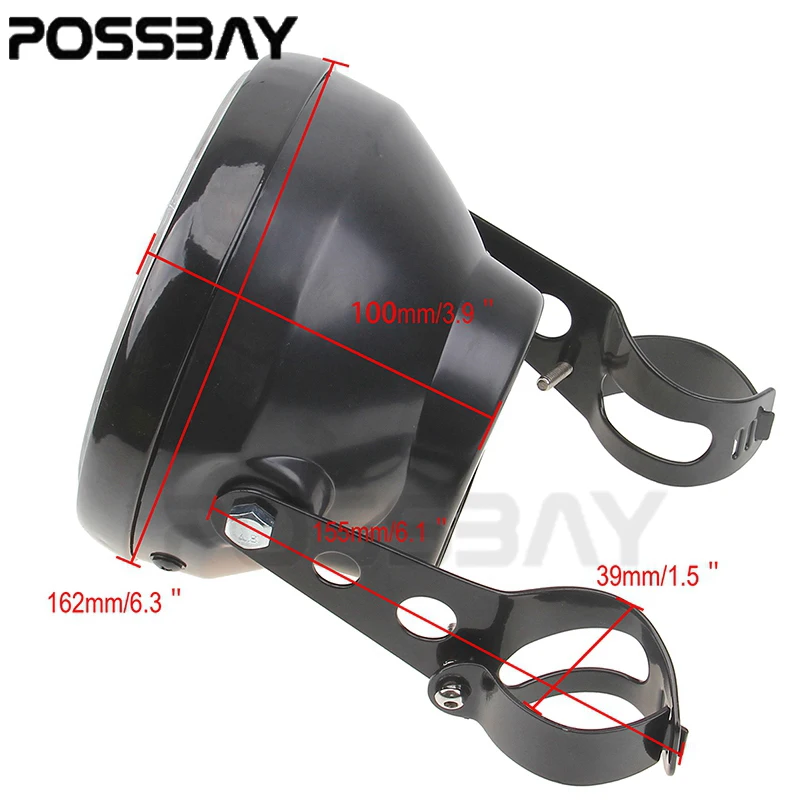 Фара мотоциклетная POSSBAY 6 3 дюйма 35 Вт H4 12 В|headlamps light|light signallight turn signal |