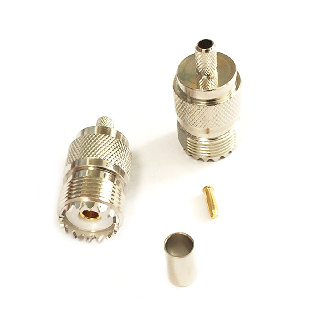 1 шт. УВЧ гнездовой разъем SO239 RF коаксиальный соединитель обжимной RG58 RG142 RG400 LMR195