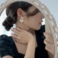 zdmxjl 2021 new fashion womens earrings fine white heart earrings for women girl party jewelry gifts drop shipping
