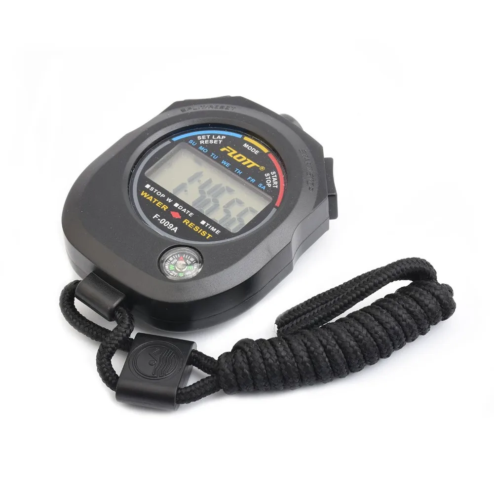 

Black Stop Watch Handheld Stopwatch Lightweight Mini Multifunction Sports