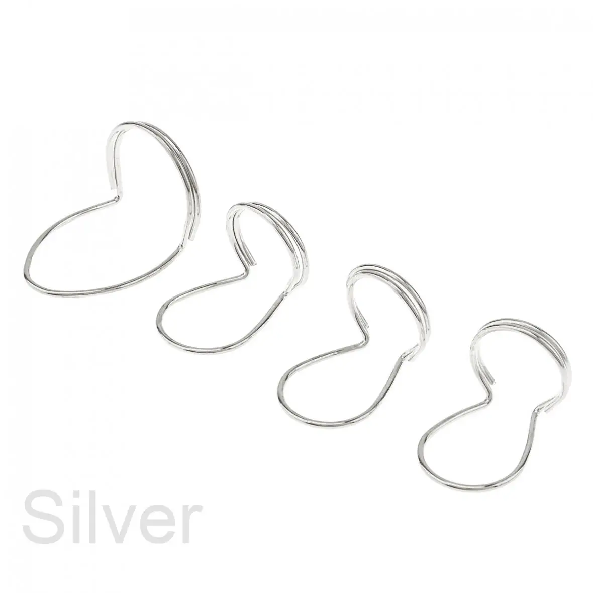 

4pcs Guitar Picks Metal Finger Ring Protection Plectrum Thumb Forefinger Picks for Guitar Bass