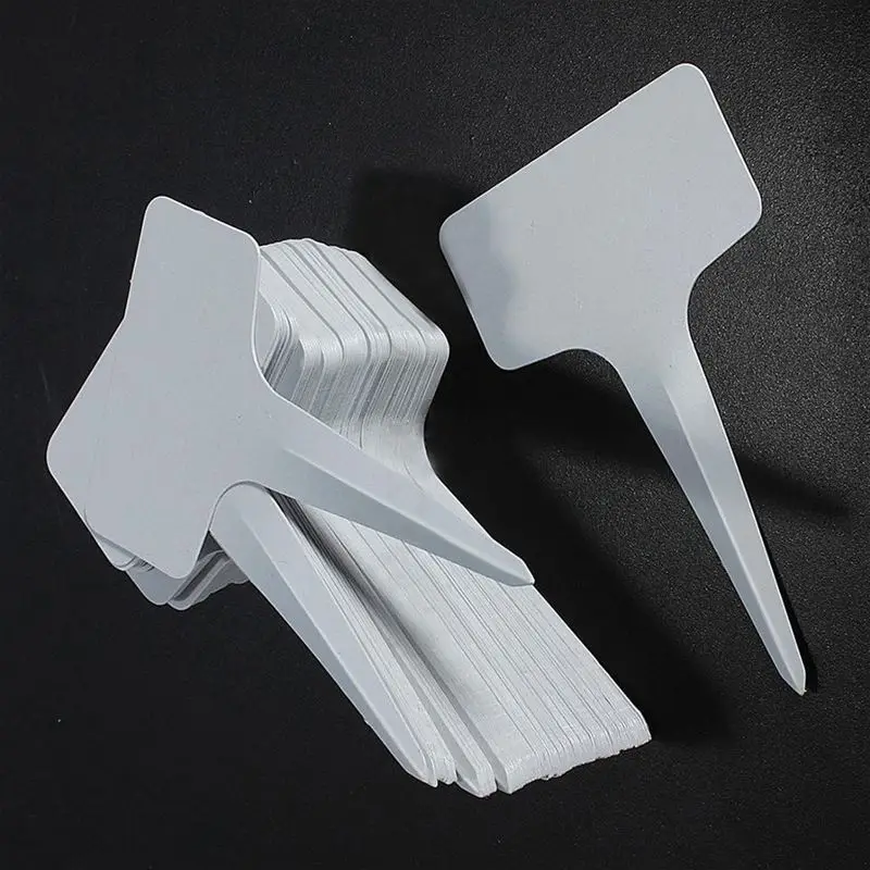 

50pcs Plastic Plant T-type Tags Markers Nursery Garden Decoration Tags for Plants Garden Decor Gardening Label