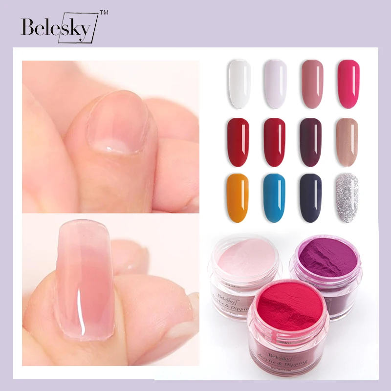 BELESKY акриловая система погружения ногтей порошок 10 грамм/банка медленно сухой