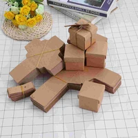 100pcs kraft paper candy boxes vintage treat boxes wedding favors candy holder bags gift boxes with tag and hemp rope