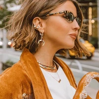 sederyla 2020 trendy geometric bambo hoop earrings for women party fashion accessories full cubic zirconia pendientes mujer moda