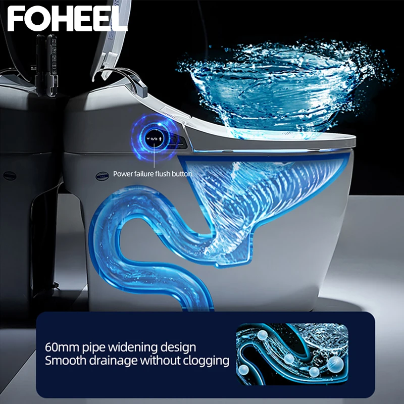 FOHEEL цельный умный туалет удлиненный автоматический с дистанционным управлением