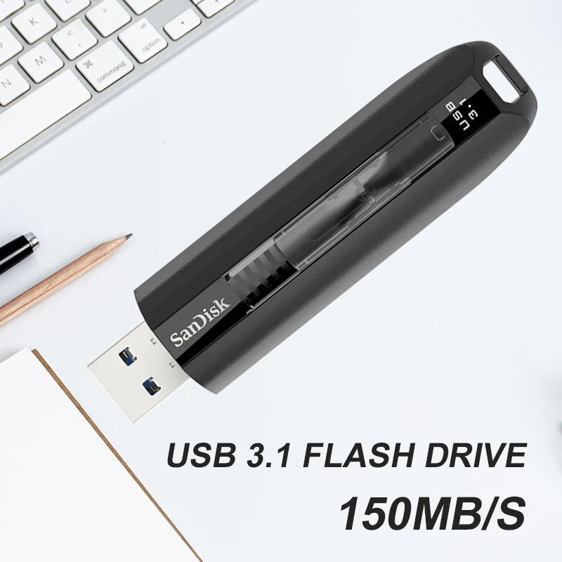 Оригинальный USB-флеш-накопитель SanDisk 64 ГБ 128 CZ800 USB выдвижная USB-флешка для ноутбука