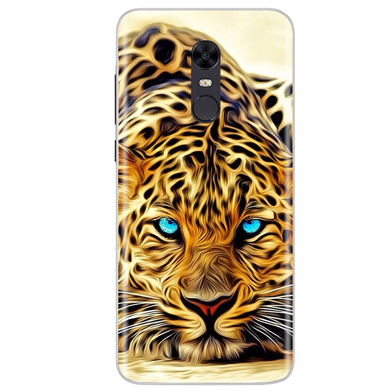 Силиконовый чехол для Xiaomi Redmi 5 Plus мягкие сумки с рисунком задняя крышка из ТПУ